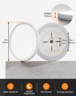 Matane LED Deckenleuchte Ø30cm mit Nachtlicht – 24W Panel Lampe 3 Farben für Schlafzimmer – Bild 8
