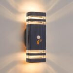 CELAVY LED Wandleuchte mit Bewegungsmelder – IP65 Außenleuchte Anthrazit für Hauswand