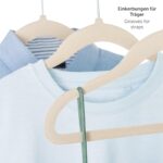 Laleni Kinderkleiderbügel 50er Set mit Samtbezug – Rutschfest & 360° drehbar für Babys – Bild 7