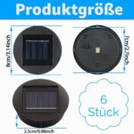 Forhome 6er Set Solarleuchten Ersatz 8 cm – Wasserdicht IP44 für Gartenlaterne – Bild 2