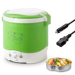 OSBA Elektrische Lunchbox 1 L mit 12 V Autoadapter – Tragbarer Reiskocher für unterwegs