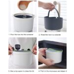 Qcwwy Mikrowellen-Reiskocher 2L – Komplettes Set mit Dampfsieb & Löffel – Bild 5