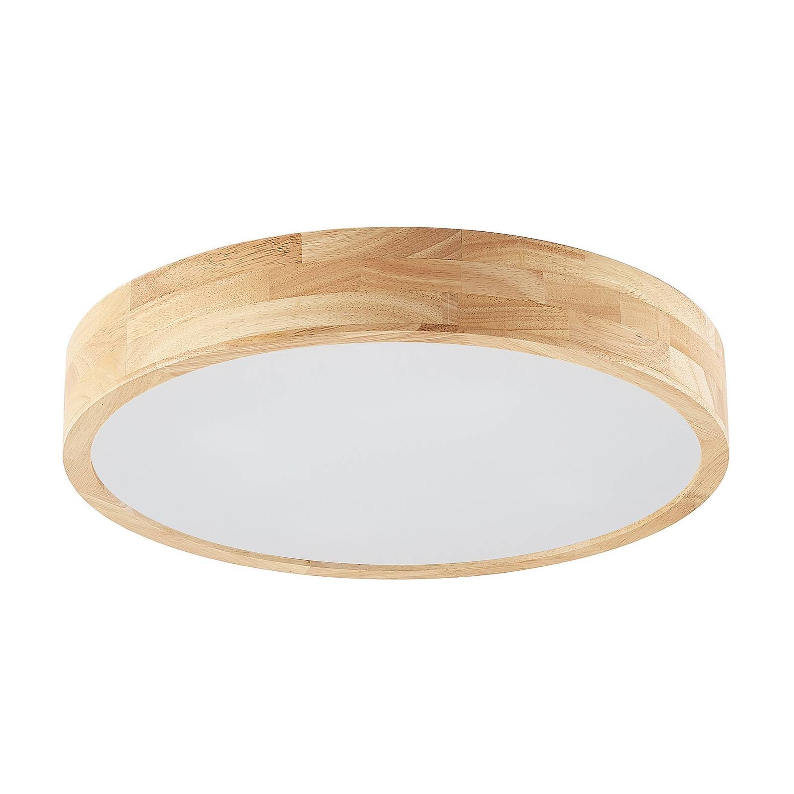Lindby Tanju Deckenlampe 50 cm – Eichenholz Vintage Rustikal 4-flammig E27