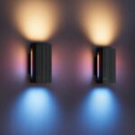 Govee UpDown Outdoor Wandleuchte 1400lm RGBICWW – smarte Aussenbeleuchtung 2er Set IP66 – Bild 2