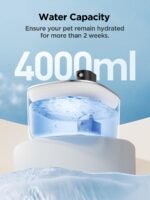 FEELNEEDY 4L Kabelloser Katzenbrunnen mit Bewegungssensor – Edelstahl Trinkbrunnen mit 4000mAh-Akku – Bild 3