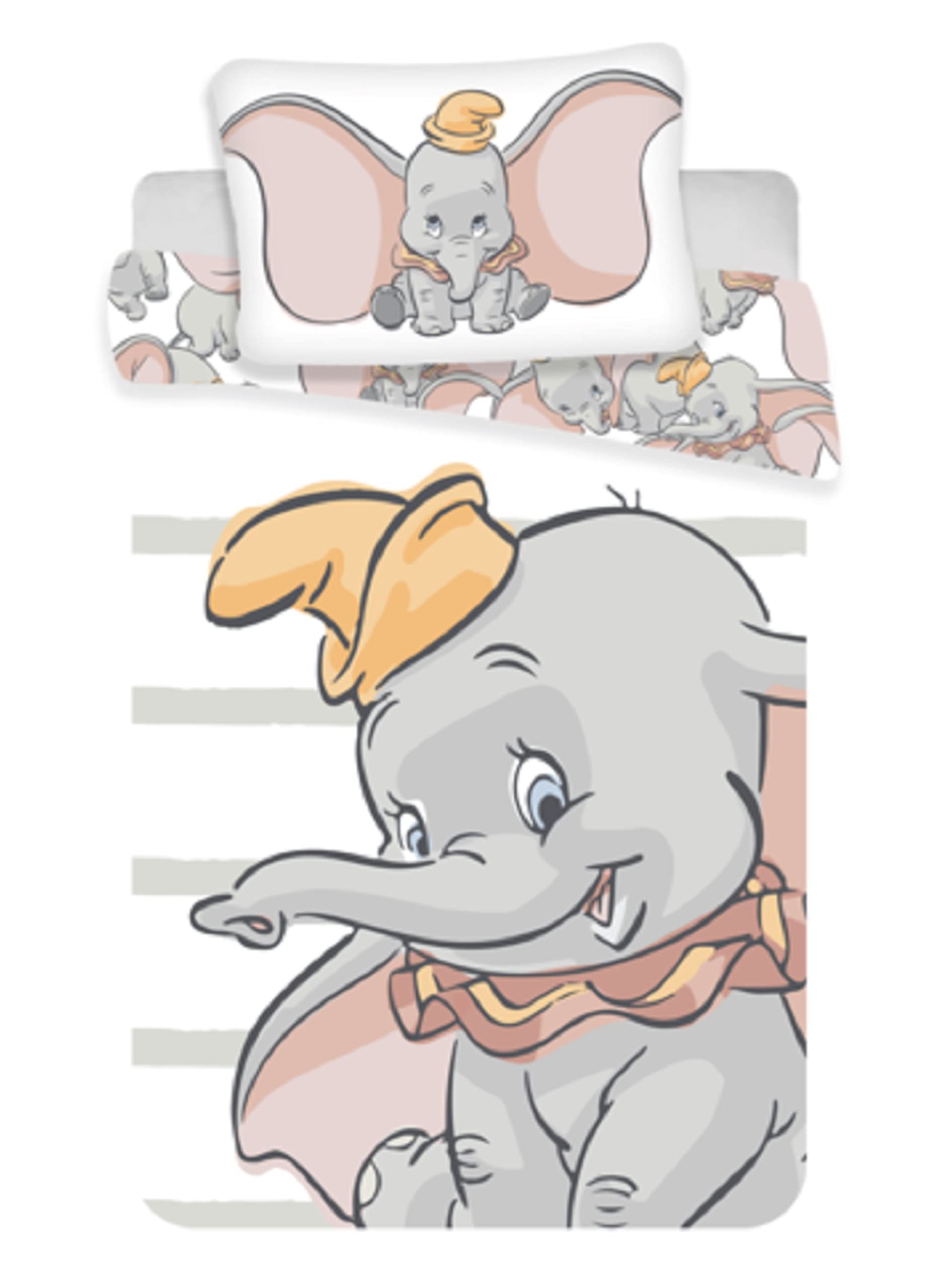 Dumbo Disney Baby-Bettwäsche 100x135 cm – Baumwoll-Bettbezug für Kinderbetten