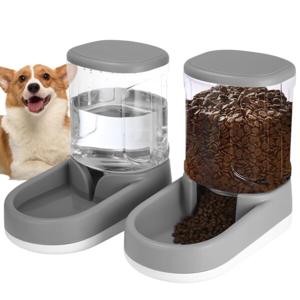 Zounin Automatischer Futterspender 2er Set – Schwerkraft-Spender für Katzen & Hunde