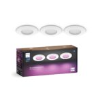 Philips Hue Smart Slim Einbauleuchte 90 mm, 3er Pack – Bluetooth & Sprachsteuerung