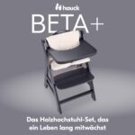 hauck Beta+ Holzhochstuhl Set mit Rädern – Mitwachsend von 6 Monaten bis 90 kg – Bild 5
