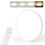 MoonYard LED Deckenleuchte Ø60cm 60W 6500lm – Dimmbar mit Fernbedienung für moderne Wohnräume
