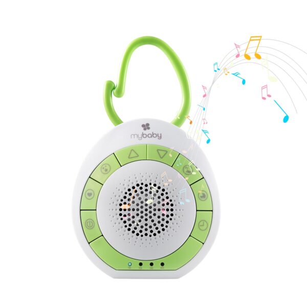 MyBaby SoundSpa Einschlafhilfe – 4 Beruhigende Klänge mit Timer für Baby & Unterwegs