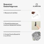 Klarstein Eiswürfelmaschine 12 kg/24h – Kompakte Eismaschine mit 8-Min-Zyklus für Partys – Bild 5