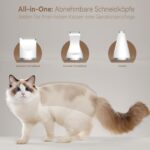 Bautrium Leise Katzenschermaschine Set – Profi-Fellpflege mit 3 Aufsätzen & USB-C – Bild 2