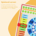 Tooky Toy Holz Jahresuhr – Lernuhr für Kinder ab 36 Monaten mit Kalender & Wetter – Bild 6