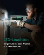 VIWKO 12V Akkuschrauber mit 2000 mAh & 98-teiligem Zubehör – Bohrschrauber für DIY – Bild 7