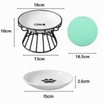Billowvolve Katzennäpfe 2er Set mit erhöhtem Keramikständer – Ergonomischer Futternapf für Katzen & Welpen – Bild 7