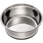 1900 ml HUNTER Edelstahlnapf mit Silikonrand – Rutschfester Futternapf für Hunde & Katzen