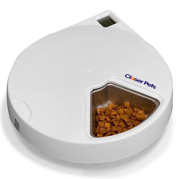 Closer Pets C500 Futterautomat mit Digitaltimer & Kühlakkus – Automatische Fütterung für Katzen