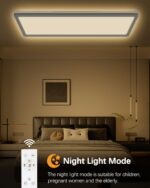 YIFMOO 24W LED Deckenleuchte dimmbar 2700K-6500K – Flaches Panel 60x20cm mit Fernbedienung – Bild 4