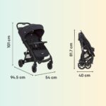 Joie muze lx Kinderwagen – Geburt bis 3 Jahre mit Einhand-Faltung & Babyschale – Bild 2