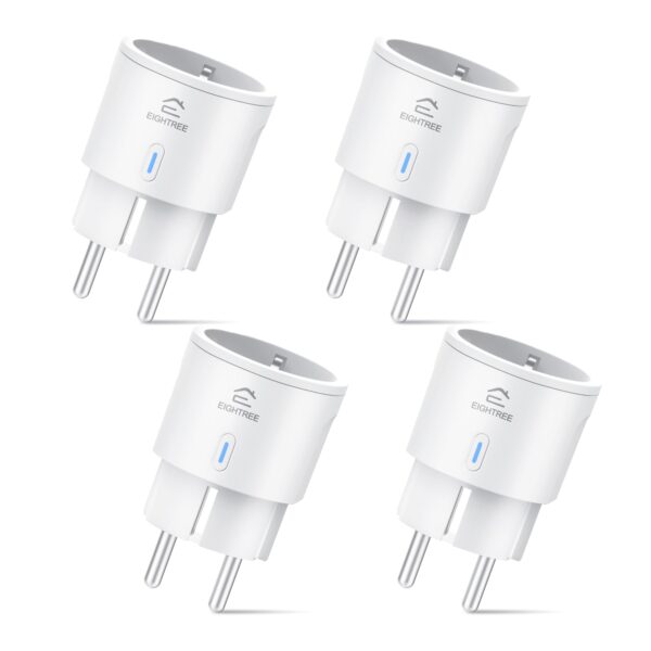 Eightree WLAN Steckdose 4er Pack mit Strommessung – Smart Home für Alexa & Google Home