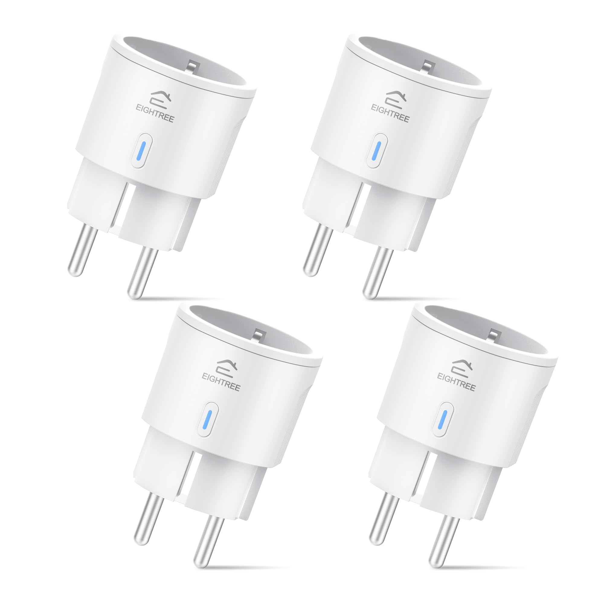 Eightree WLAN Steckdose 4er Pack mit Strommessung – Smart Home für Alexa & Google Home