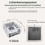 4er Set Solar Pflastersteine 10x10x5cm – LED Bodenleuchten für Garten & Balkon – Bild 2