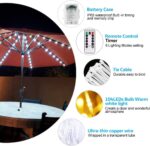 Sunlisky LED-Sonnenschirm-Lichterkette 8x1,3m – IP65 Gartenbeleuchtung mit Fernbedienung – Bild 5