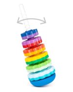 FANCY 40 cm Stapelpyramide mit Spiralgewinde – Motorik-Spielzeug für Babys ab 1 Jahr – Bild 4