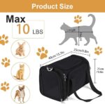 vsshe Hundebox Faltbar L40×B25×H25 cm – Transportbox für Hunde & Katzen – Bild 2