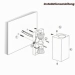 Aipsun 2er Set GU10 Wandleuchten Anthrazit – IP65 wasserdicht für Aussen & Innen – Bild 7