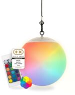 SCHWAIGER Solar-Hängeleuchte RGB LED – IP44 Gartenlampe mit Fernbedienung & USB-C