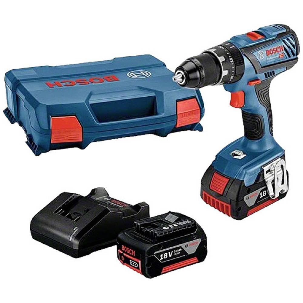 Bosch Professional GSB 18V-28 Akku-Schlagbohrschrauber – 18V System mit 2 Akkus & Ladegerät
