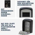 ABUS KeyGarage 707 Schlüsselbox mit 4-stelligem Zahlencode – Aluminiumgehäuse für 7 Schlüssel – Bild 4