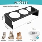 Lannvan Katzennapf Erhöht 3er Set – Keramik Futterstation mit 15° Neigung für Katzen & kleine Hunde – Bild 2