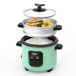Macook Reiskocher 0,6L – Kompakter 2-in-1 Reiskocher & Dampfgarer für 3 Tassen