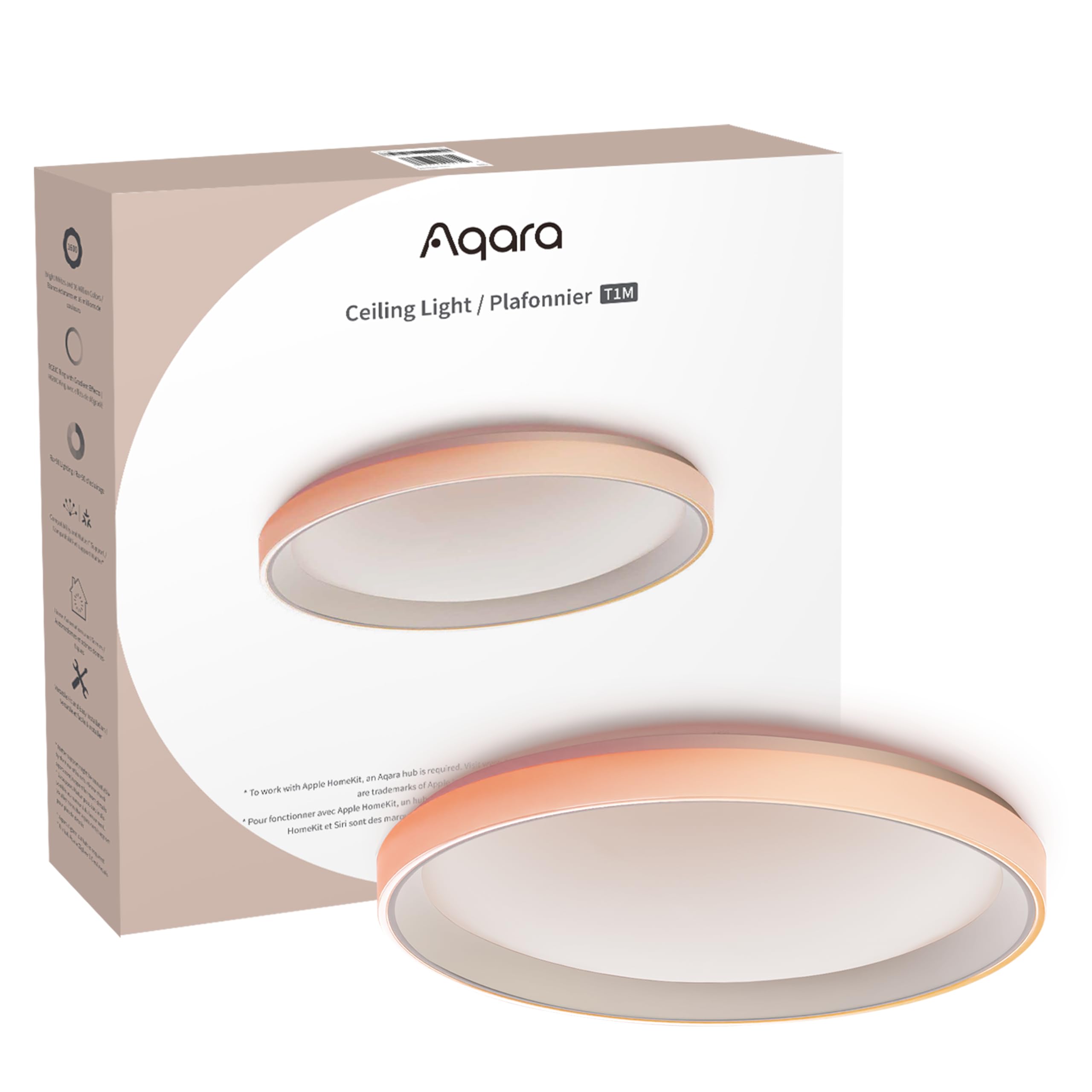 Aqara LED-Deckenleuchte T1M – Smart RGB Farbwechsel mit Matter & Sprachsteuerung
