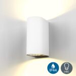 B.K.Licht Aussenwandlampe mit GU10 – 800 Lumen warmweisses Licht für Eingang & Garten – Bild 2