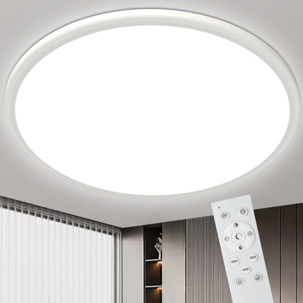 Bowfar 49cm LED Deckenleuchte 46W – Dimmbar 3000–6500K mit Fernbedienung