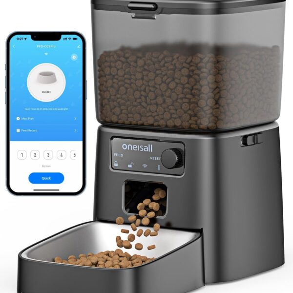 oneisall 3.5L WiFi Futterautomat für Katzen – APP-Steuerung & Portionskontrolle