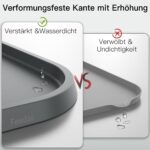 Feedoo Napfunterlage 59 x 35 cm – Rutschfeste Silikonmatte mit erhöhtem Rand für Hunde & Katzen – Bild 3