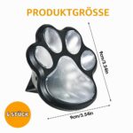 Dhqkqg 6er Set Solar Bodenleuchten mit Pfotenabdruck-Design – Warmweiss Gartenbeleuchtung für Aussen – Bild 6