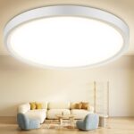 QOJUX LED Deckenleuchte Ø30cm 12W 2600lm 4000K – IP54 Flach Rund für Badezimmer