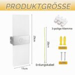 LED Wandleuchte mit Bewegungsmelder 12W – Warmweiß 3000K für Flur & Treppenhaus – Bild 5