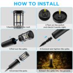 Ainostone Solarleuchten 4er Set 900mAh – Warmweiss Gartenbeleuchtung IP65 Winterfest – Bild 6