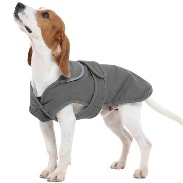 Kuoser Hundewintermantel mit Fleecefutter – Reflektierende Wärmejacke für kleine bis grosse Hunde