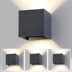 FUPE LED 15W Wandleuchte mit 3 Lichtfarben – IP65 Außenwandlampe mit einstellbarem Abstrahlwinkel