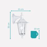 EGLO Laterna 4 Außen-Wandlampe – Klassische Laterne aus Aluguss & Glas, IP44 – Bild 7