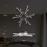 Amdelne LED Deckenleuchte 40W Blume-Design – Dimmbar 2800-6000K mit Fernbedienung – Bild 7