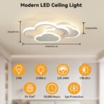 MELAYR LED Deckenleuchte 21W mit Wolken-Design – 3 Farbtemperaturen & Memory-Funktion – Bild 6